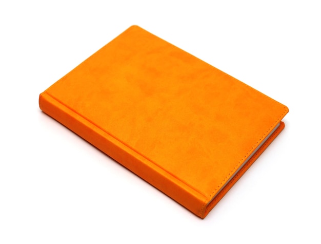 Orange notebook isolated on a white backgroundxA