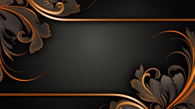 Photo orange ornamental relief classic wallpaper