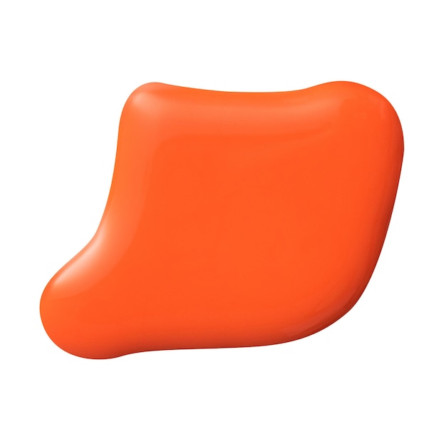 Orange paint drop png design element