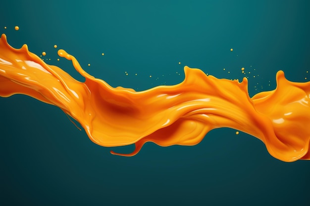 Orange paint splash