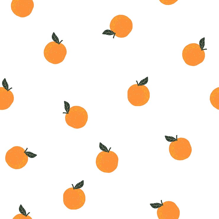 Photo orange pattern png cute fruit transparent background