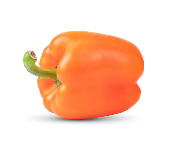 Orange pepper isolated on white background