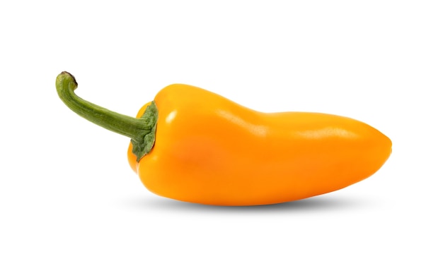 Orange pepper on a white background