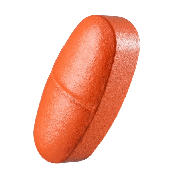 Orange pill isolated