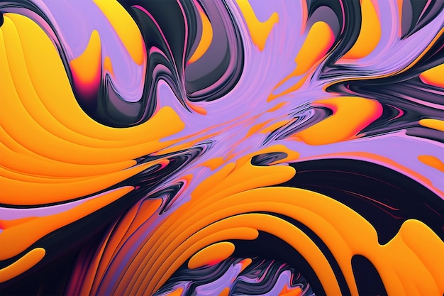 Orange and pink abstract liquid background