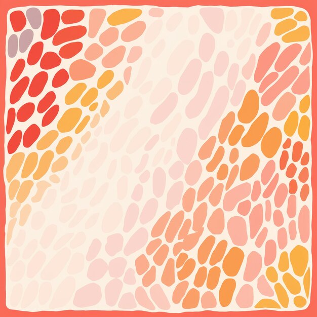 An orange and pink background with an abstract pattern