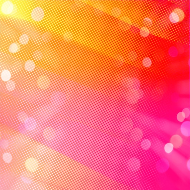 Orange and pink bokeh square background