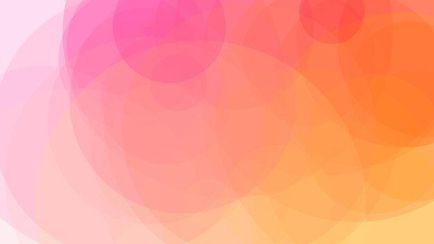 Orange and pink circles with a gradient background