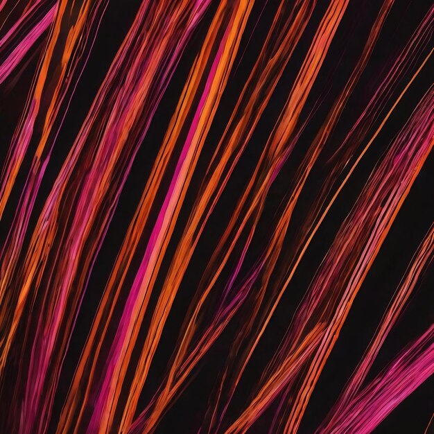Orange and pink lines with a black background