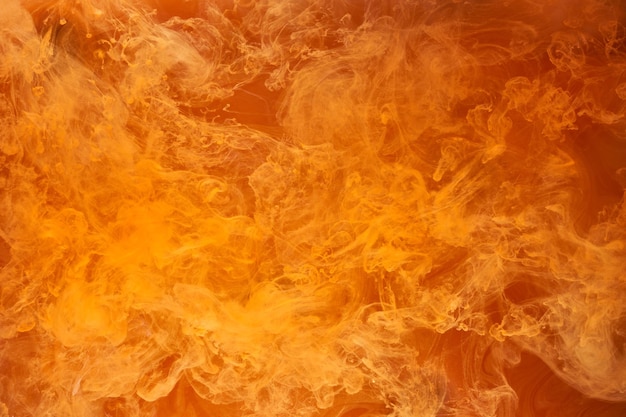 오렌지 핑크 연기 배경 화려한 안개 추상 소용돌이 잉크 바다 바다 아크릴 페인트 안료 수중