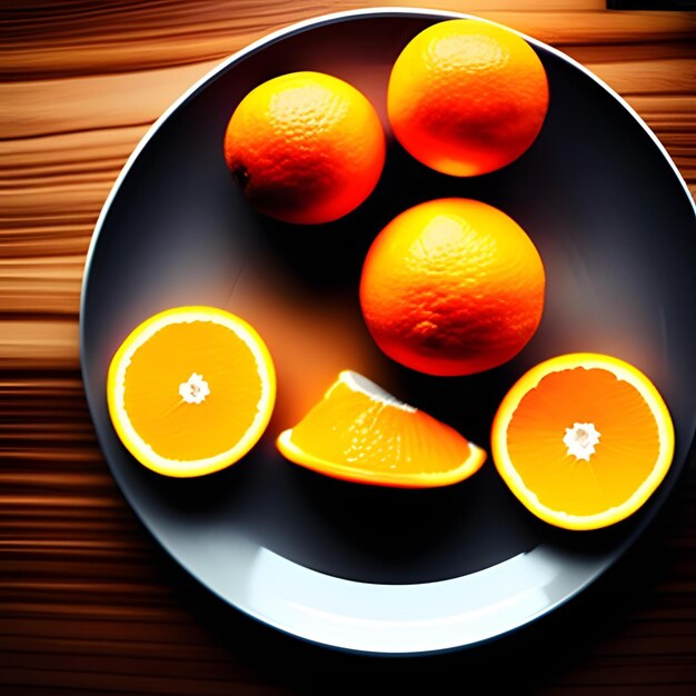 Orange on a plate