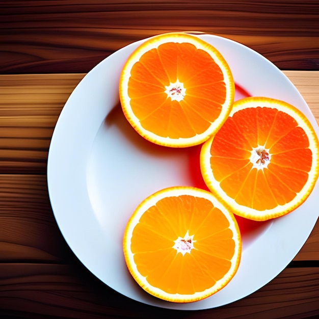 Orange on a plate