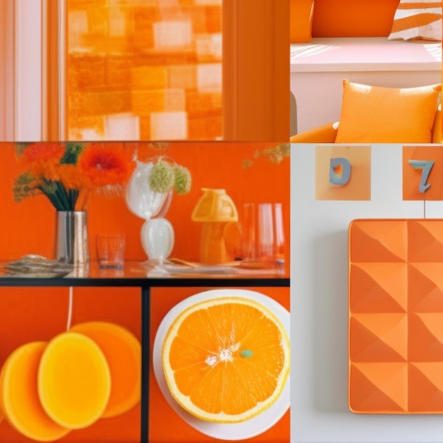 Фото Оранжевый поп цветных фонов