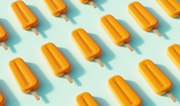 Photo orange popsicles background fruity ice pop ice cream treat