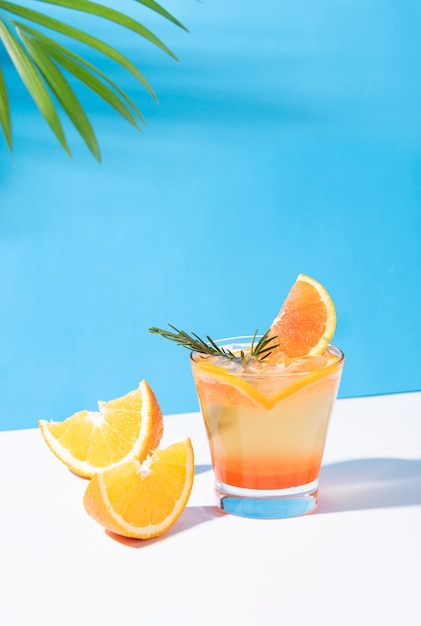Orange punch cocktail in a glass