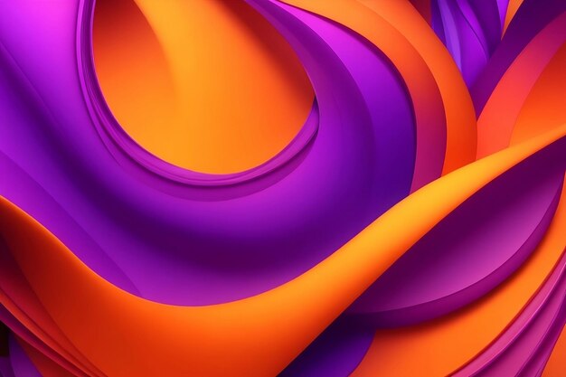Premium AI Image | orange and purple abstract 3D background