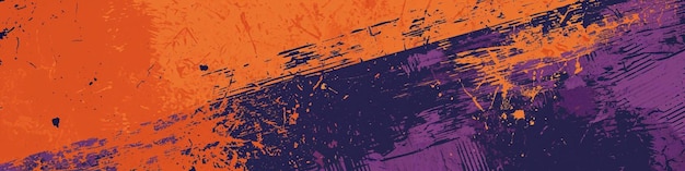 Photo an orange and purple background with some paint splatters