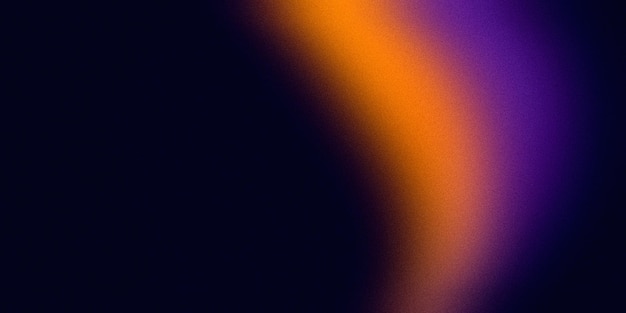 Orange purple vibrant color gradient wave on black background grainy texture copy space