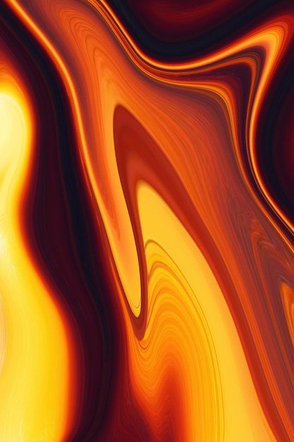 Orange and red abstract background with a swirl of liquid.