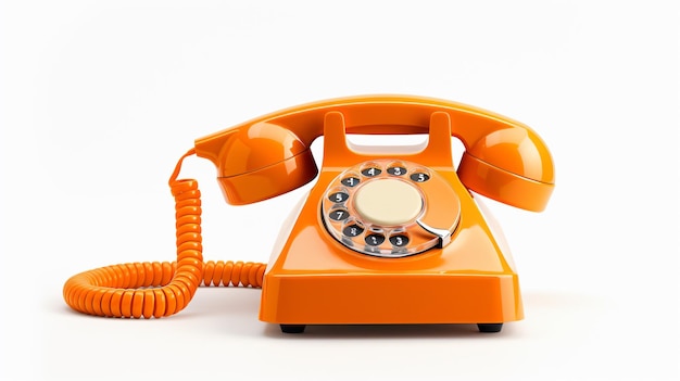 Orange retro phone