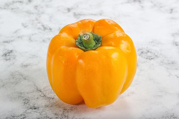 Orange ripe Bulgarian bell pepper
