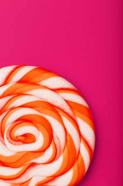 Orange round lollipop