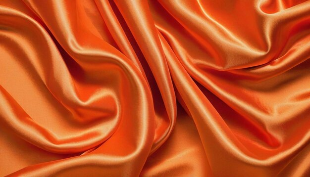 Orange satin fabric background