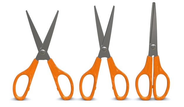 Photo orange scissors set