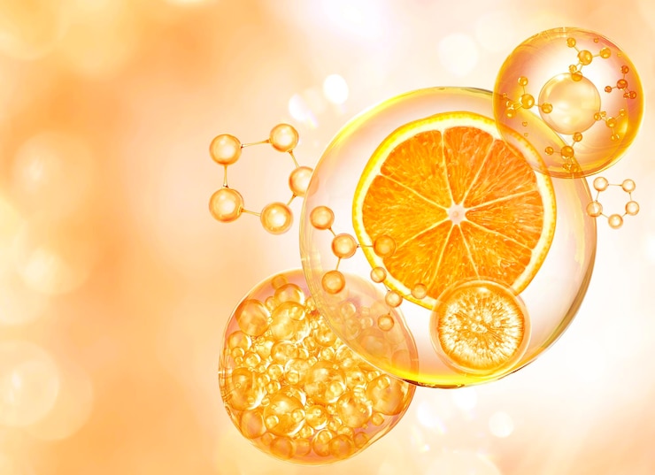 Photo orange serum concept
