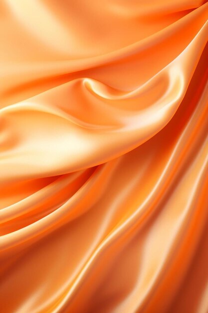 Photo an orange silk fabric with a texture of the fabric