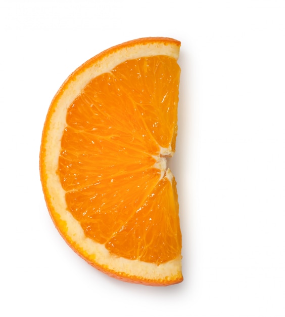 Orange slice isolated on white background