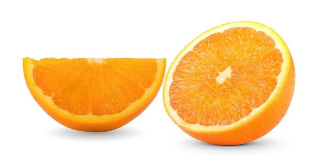 Orange slice isolated on white space