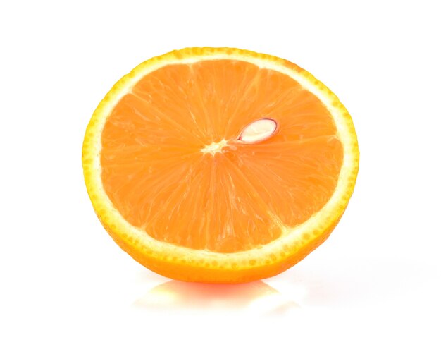 오렌지 슬라이스 흰색 절연