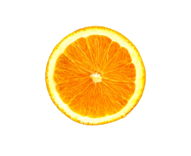 Orange slice isolated on white