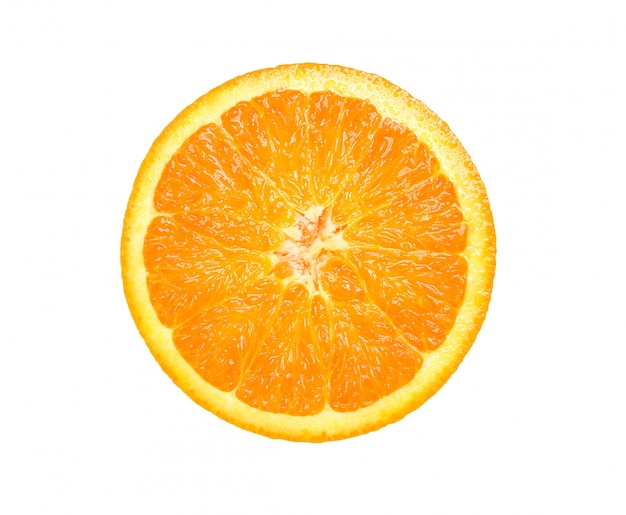 Fetta d'arancia isolata