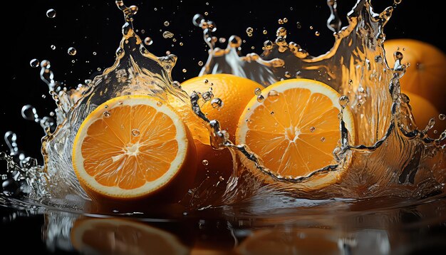 долька апельсина в воде