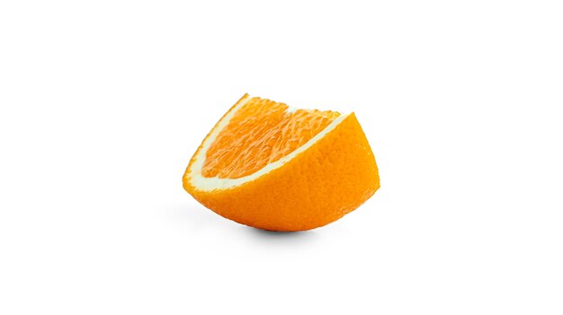 Orange slice on a white background