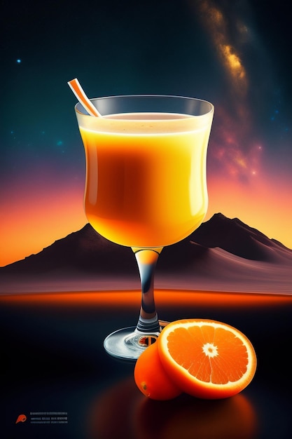 Orange slice with orange juice splash isolated