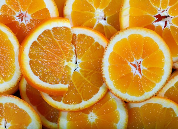 Orange slices background ai generated