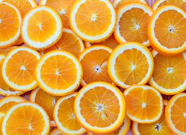 Сгенерированный ai фон апельсиновых ломтиков