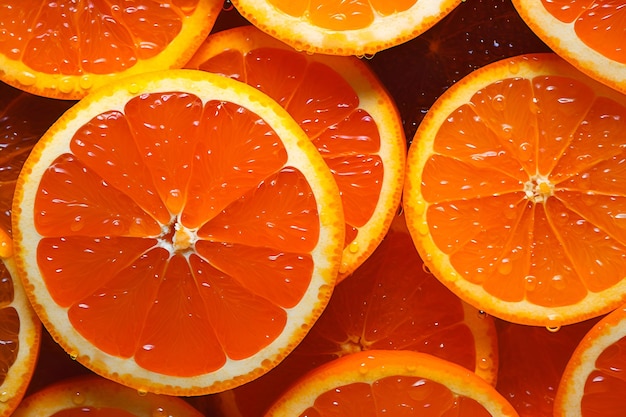 Orange slices background Orange slices close up