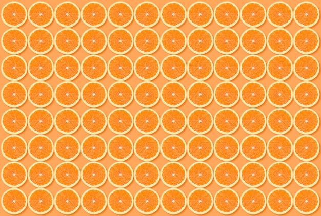 Photo orange slices pattern for background