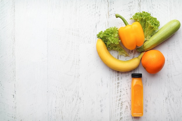 Orange smoothies in a bottle of fruit for good health and weight loss