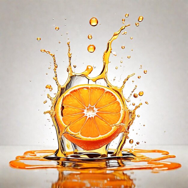 Orange splash background generated ai
