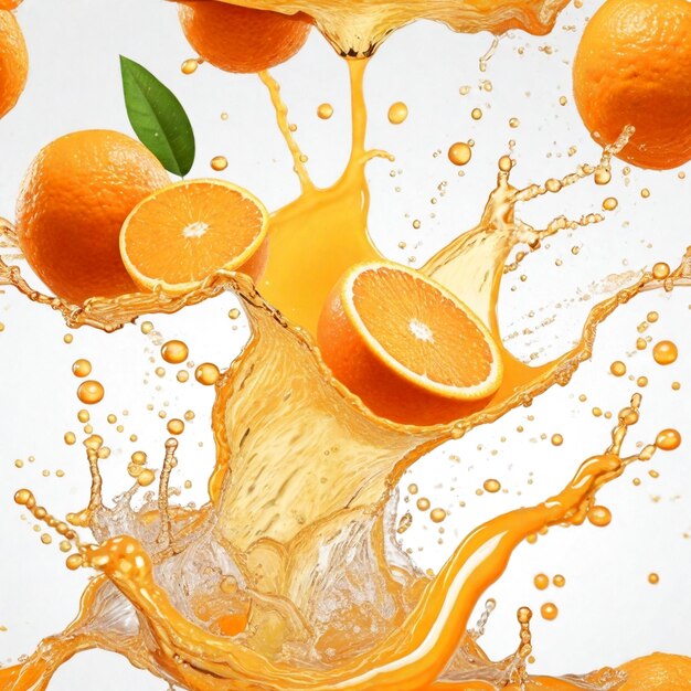 Orange splash background generated ai