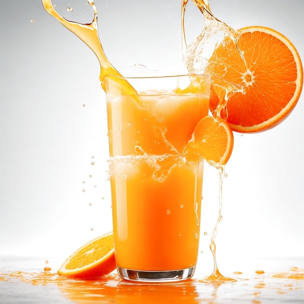 Orange splash background generated Ai