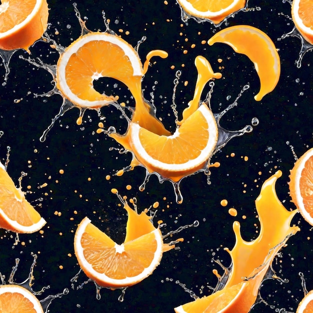 Orange splash background generated Ai