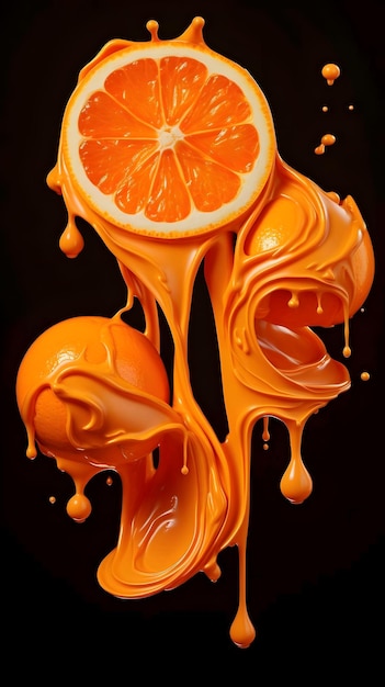 オレンジのスプラッシュ