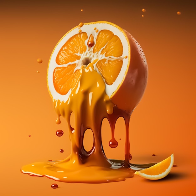 Orange splashes