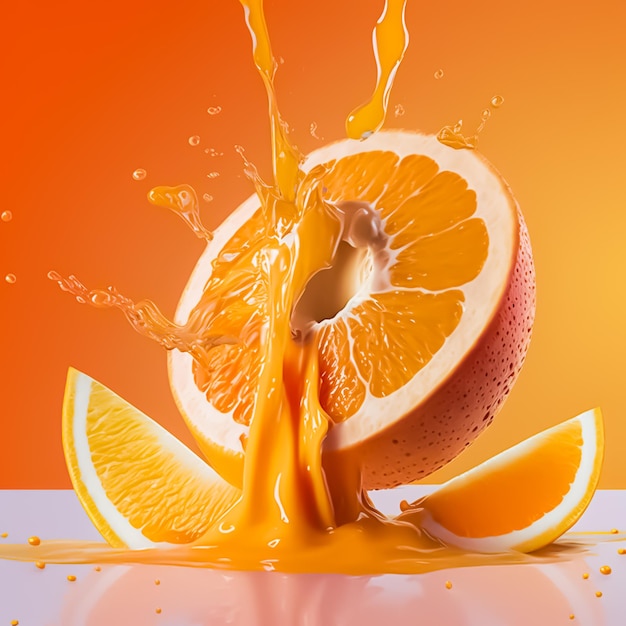 Orange splashes